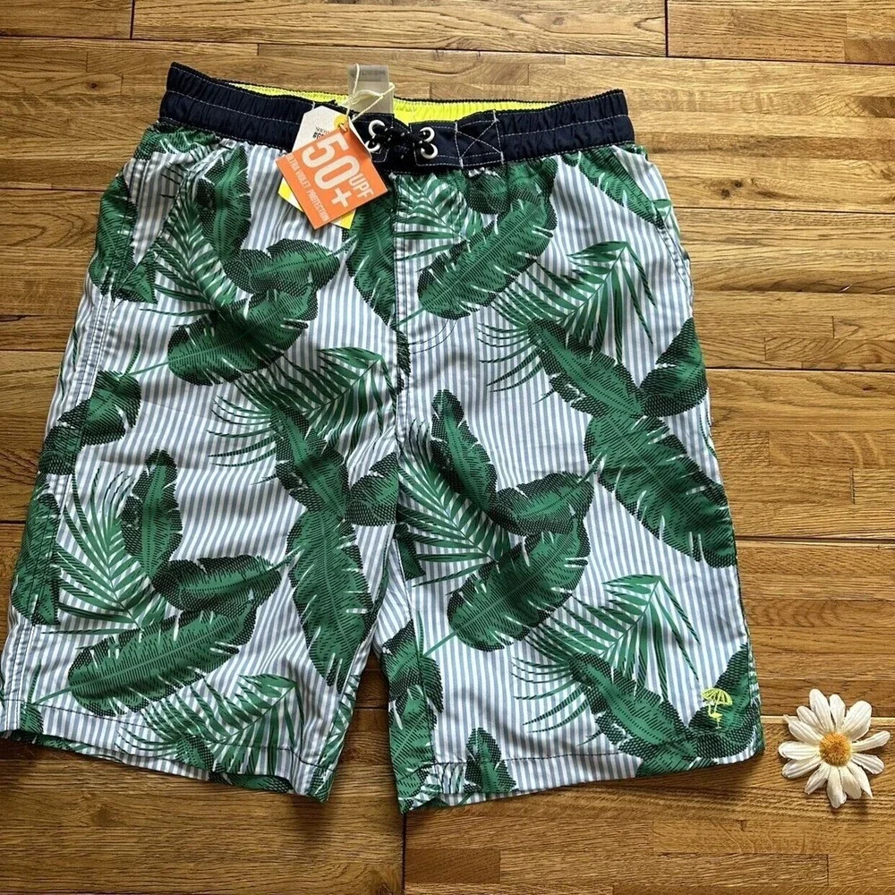 NWT Shade Critters Tropical Palm Leaf Swim‎ Trunks Size XL